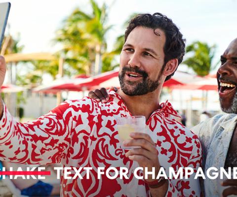 Text For Champagne! With Virgin Voyages