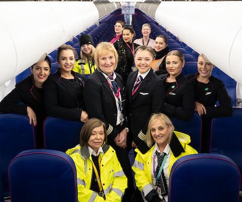 Wizz Air's all female flight