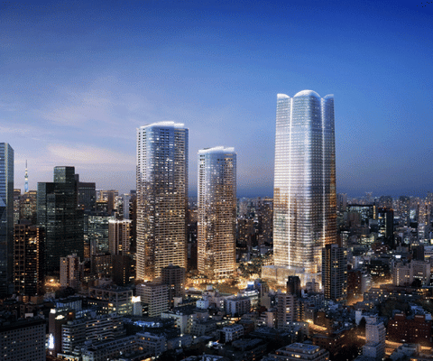 Aman Residences Tokyo and-Janu, part of the Toranomon Azabudai development