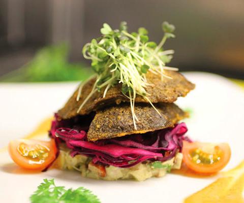 New options include a raw Portobello mushroom burger