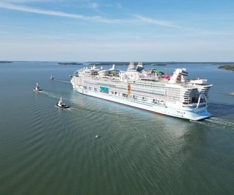 Royal's Icon of the Seas breaks cover for first sea trials