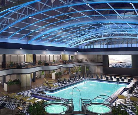 Films will be shown on the large screen in Queen Anne's Pavilion