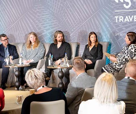 L-R: Stas Anastasiades, Kinsfolk & Co; Lucie Greene, Light Years; Tom Marchant, Black Tomato; Natasha Towey, Carrier; and TTG Luxury's April Hutchinson. Credit: Steve Dunlop Photography 