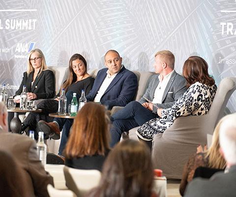 L-R: Misty Belles, Virtuoso; Rebecca Masri, Little Emperors; Jason Oshiokpekhai, Global Travel Collection UK; Mark Swords, Swords Travel; and April Hutchinson, TTG Luxury 