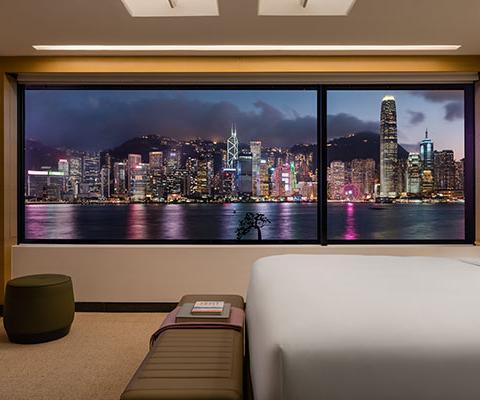 A room with a view: A harbour view suite at Regent Hong Kong
