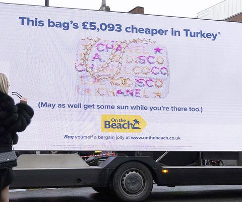 On the Beach ambushes luxury brand event with 'holidays, not handbags!' message