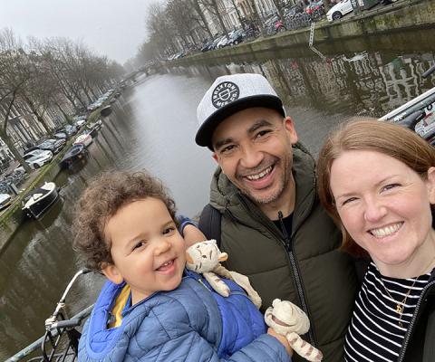 Pippa and family in Amsterdam