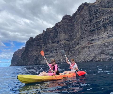 Debbie kayaking Tenerife
