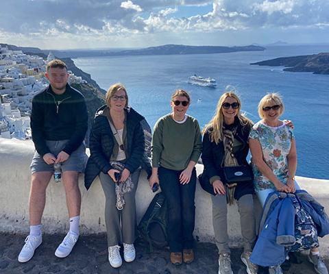 The travel advisors enjoyed a stop-off at Santorini on the TTG Luxury Journey with Silversea