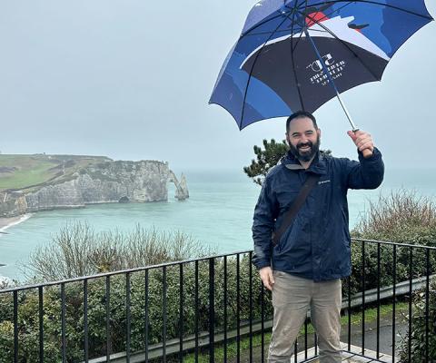 James March in Etretat
