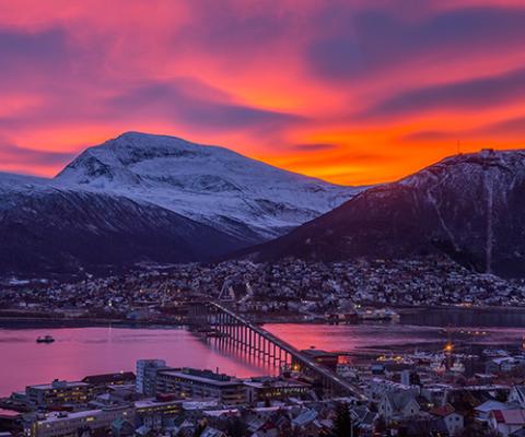 Sunrise in Tromso, Norway