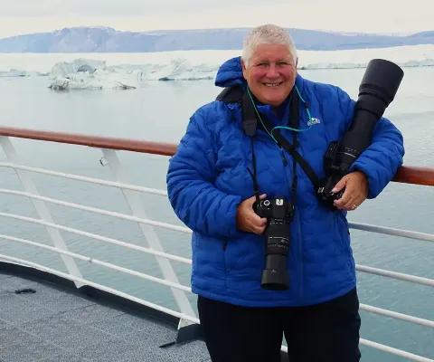 Sally Dixon onboard MS Fram with HX Expeditions