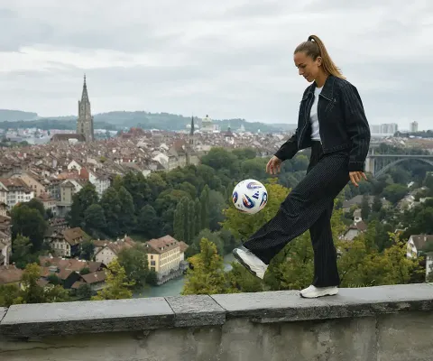 Swiss professional footballer Lia Walti plays for Arsenal, and is pictured in Bern. Credit: Colin Frei