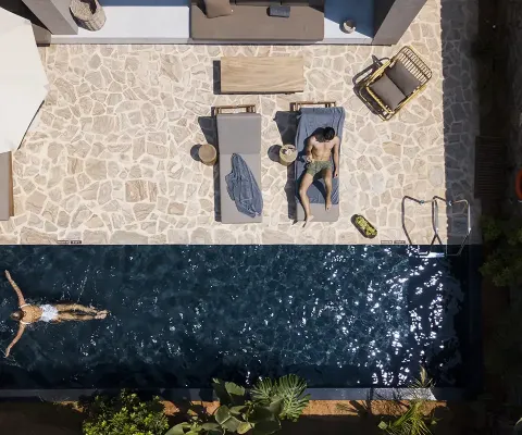 A tropical family grand pavilion at Domes Zeen Chania