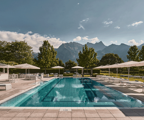 Grand Hotel Bad Ragaz Garden pool
