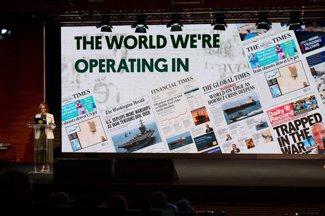 The conflict in the Middle East was a back drop to the conference