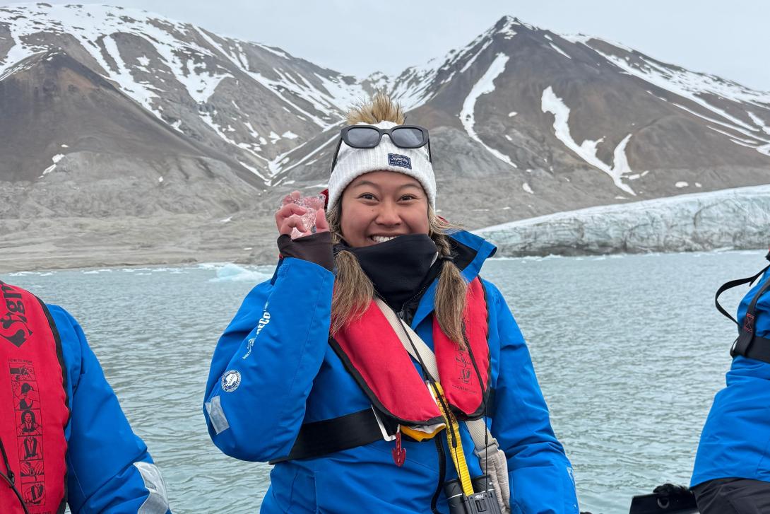 Melina Chheng got out on zodiacs with AE Expeditions
