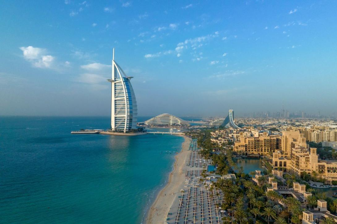 Image of the Burj al Arab and beach