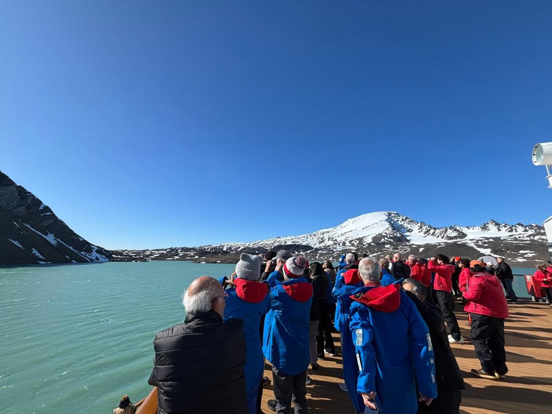 The group spotted wildlife and scenery from the top deck