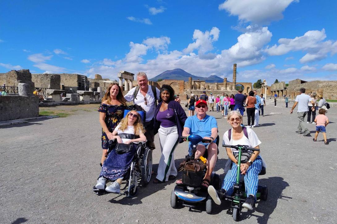 Disabled travellers on holiday in Italy Disabled travellers on holiday in Italy