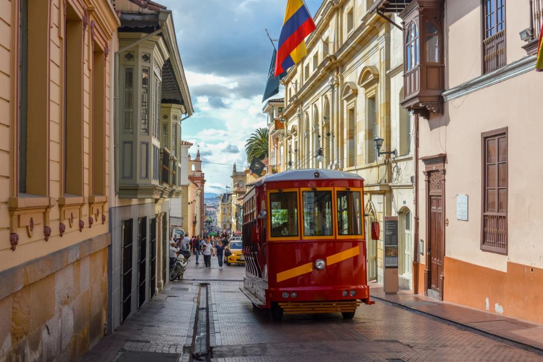 Tram car in Colombian capital