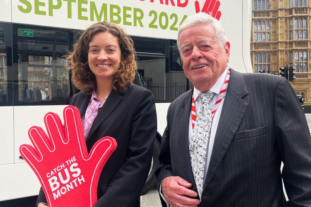 Sarah Coombes pictured with Lord Snape of Wednesbury