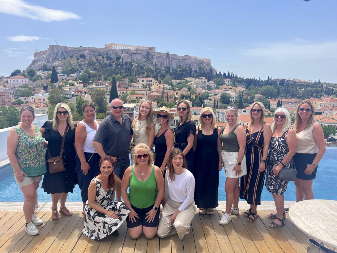 Agents at a Grecotel hotel on a fam trip