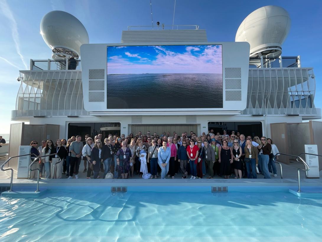 A group of Travel Counsellors on an NCL fam trip