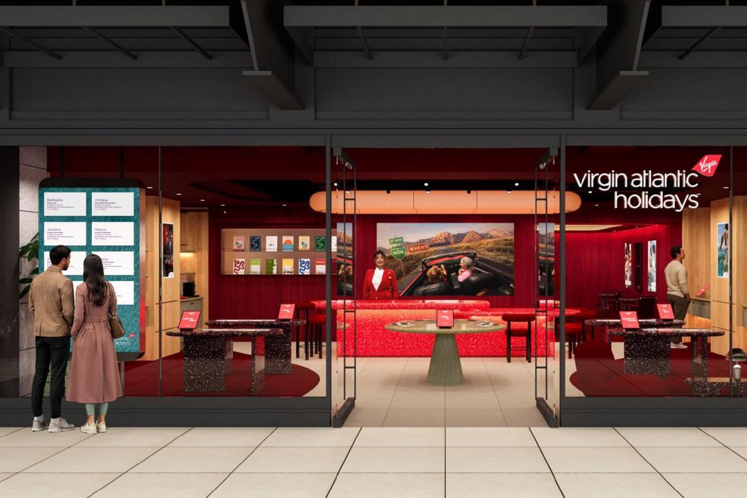 A mock-up showing how the new Virgin Atlantic Holidays flagship store will look