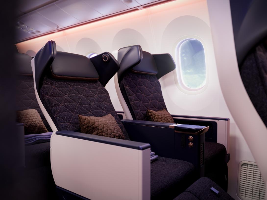 A Premium Economy seat