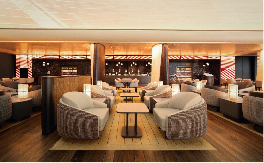 An airport lounge in Istanbul featuring chairs and coffee table