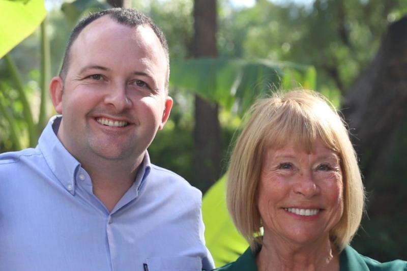 Dame Irene Hays pictured with Hays chief operating officer Jonathon Woodall-Johnston