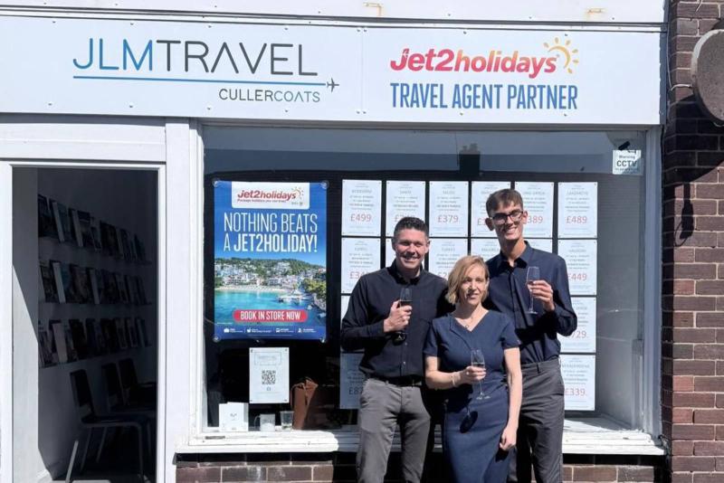 JLM Travel team outside new Cullercoats site