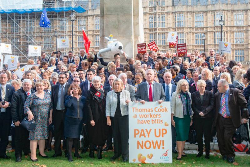 Unite took its fight to Westminster shortly after Cook collapsed