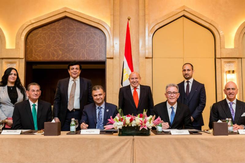 The signing ceremony for The St Regis Almasa