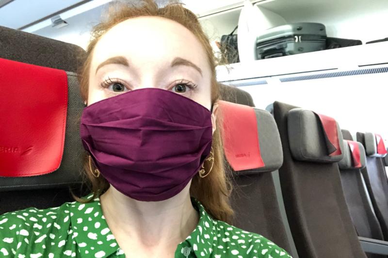 Masks are required to be worn throughout the airport and on the flight