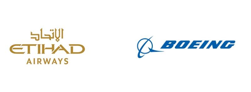 Etihad and Boeing logos