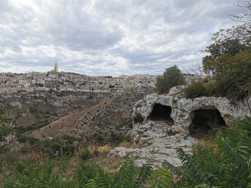 Matera seen from the opposite side of the Gravina stream