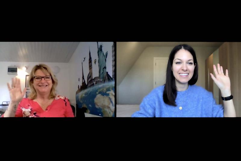Clare Dudley of Ponders Travel and TTG's Abra Dunsby