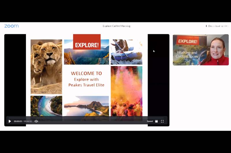 Peakes Travel Elite held a coffee morning with Explore