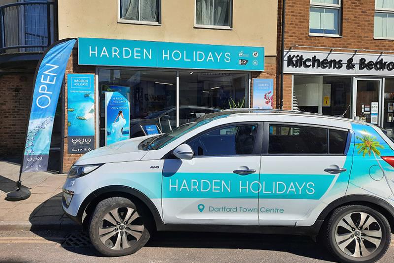 Harden Holidays invested in a branded car and new sign