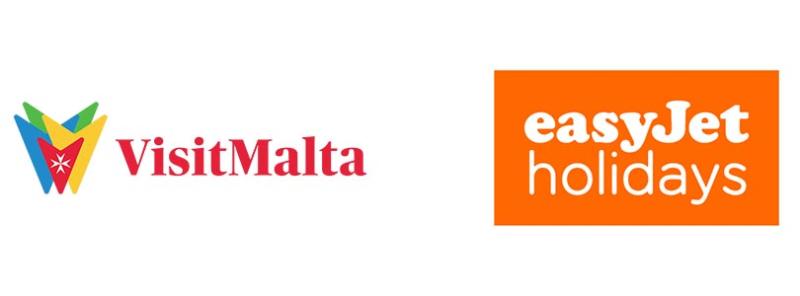 easyJet holidays and Visit Malta logos