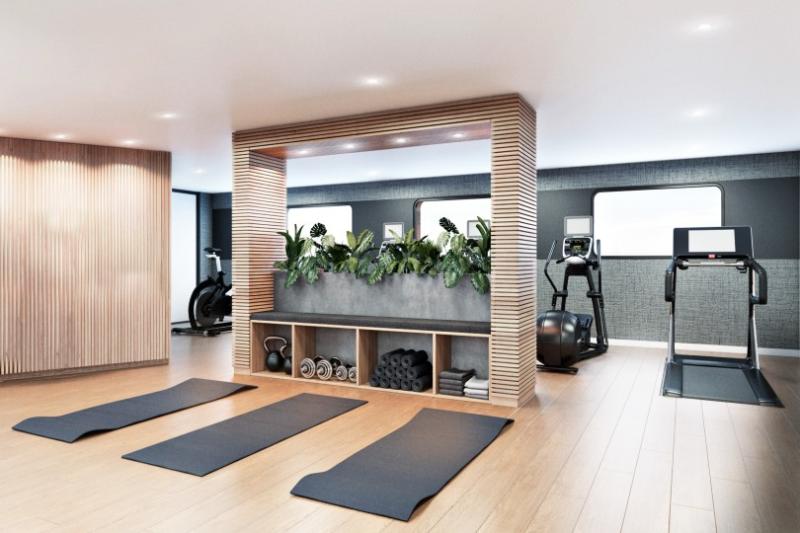 The gym will offer eight different fitness machines 