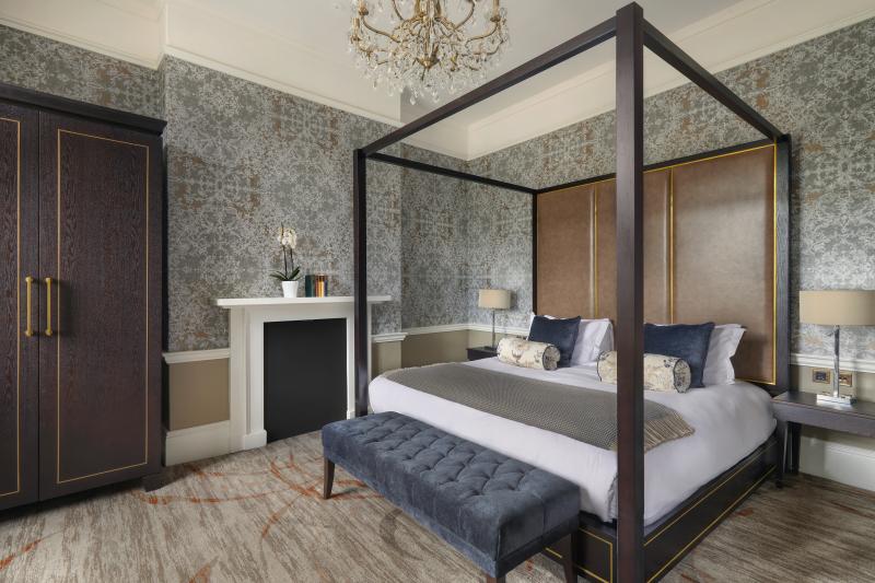 The four-poster king-size bed in the Junior Suite