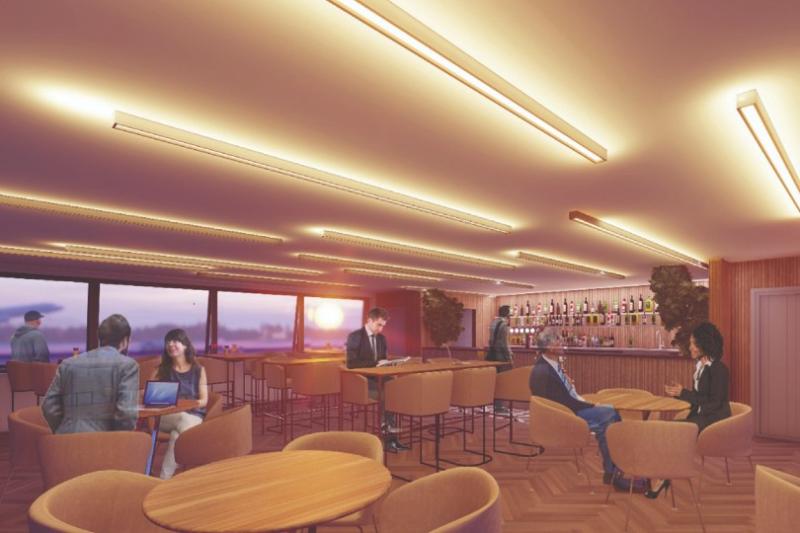 The new bar is set to open in time for summer 2022 (Credit: Teesside International Airport / Corstorphine & Wright)