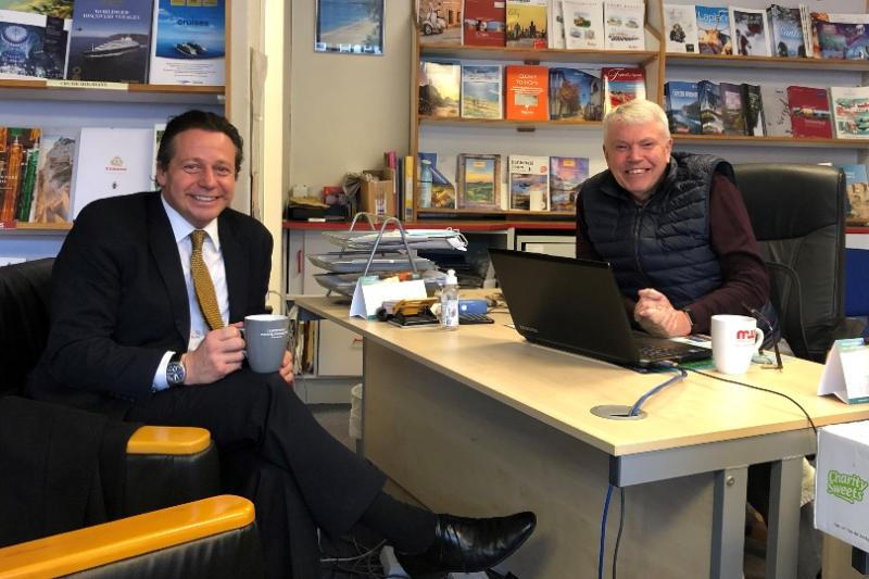 Nigel Huddleston (left) and Rod Gethins (right) at Grapevine Travel