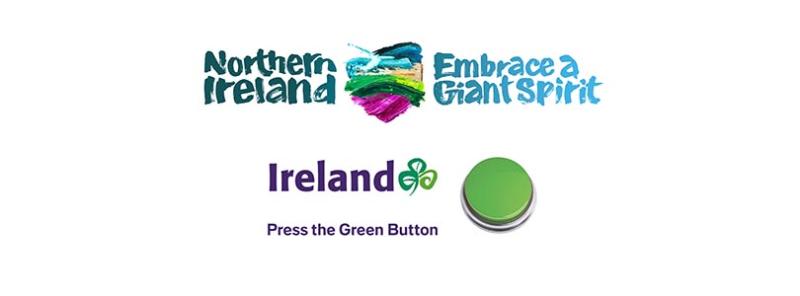 Northern Ireland Embrace a Giant Spirit and Press the Green Button logos