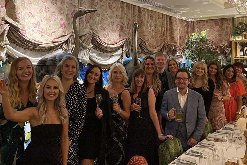 James Cole with some of the Panache Cruises team