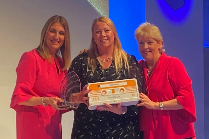 Gemma Antrobus (centre) was also honoured for 'leading the charge' for the luxury sector and her support of the cruise industry