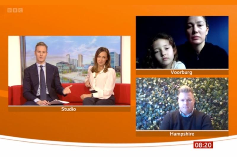 Morris-Green appeared on BBC Breakfast with Niyara and her daughter (Credit: BBC Breakfast)
